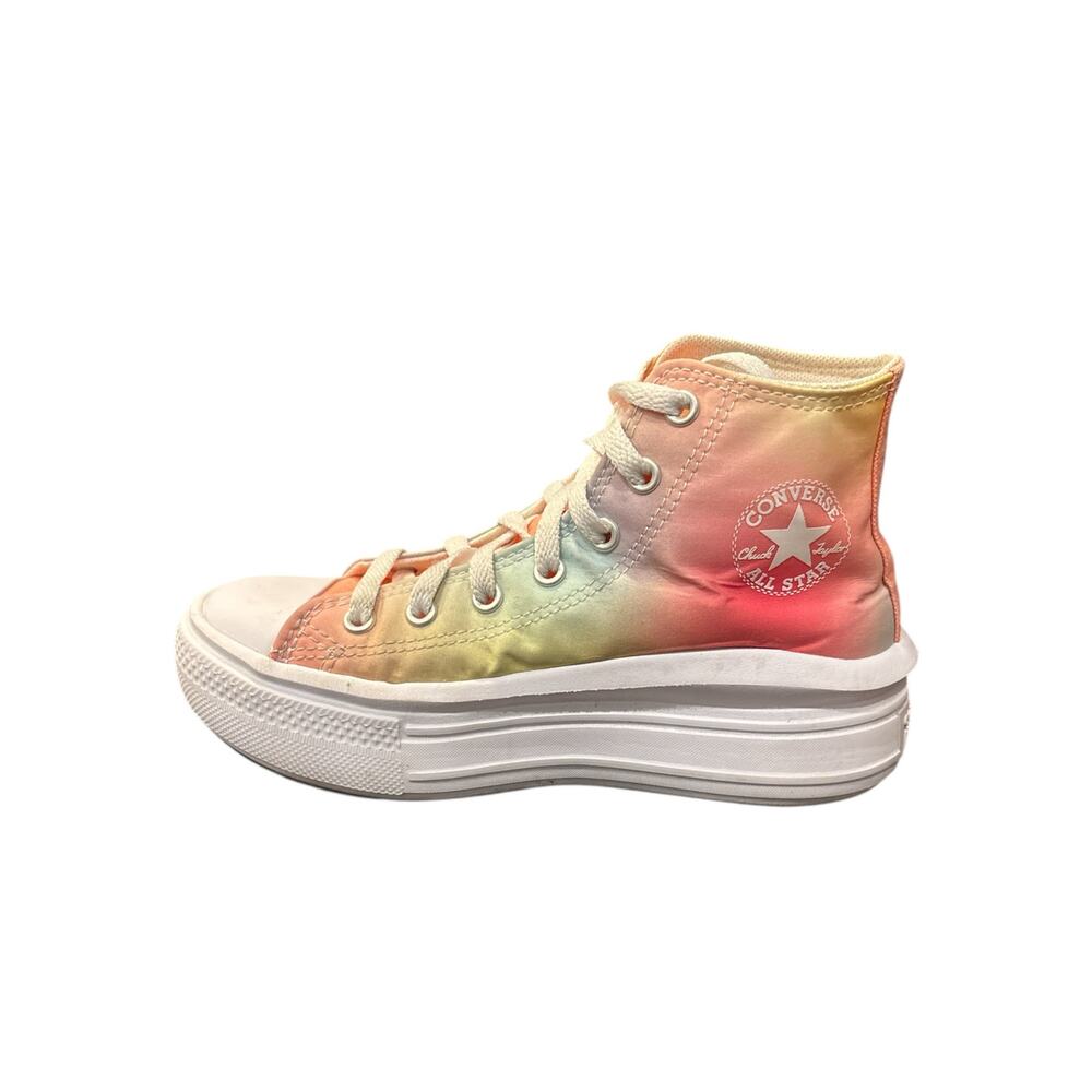 Converse All Star youth high top multicolor pastel lace up sneakers size 2